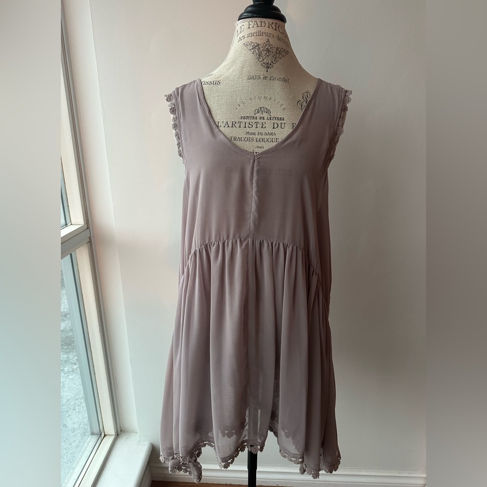 One Teaspoon Mauve Sleeveless Mini Dress